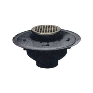 com Oatey 72032 PVC Adjustable Commercial Drain with 5 Inch BR Grate 