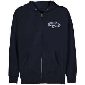   Nevada Wolf Pack Youth Navy Blue Logo Applique Full Zip Hoody Sports