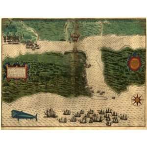 1589 map of Saint Augustine, Florida,