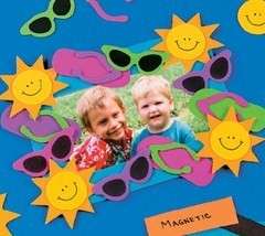 Summer Fun Photo Frame Magnet Craft Kit for Kids  