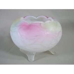  Rainbow Mother Of Pearl Footed Rose Bowl