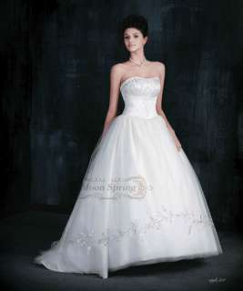 Brautkleid Hochzeitskleid, Weiß oder Elfenbein, 701  