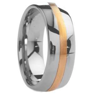  8 mm Mens Tungsten Carbide Rings Wedding Bands Raised 
