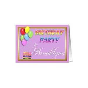  Brooklynn Birthday Party Invitation Card Toys & Games