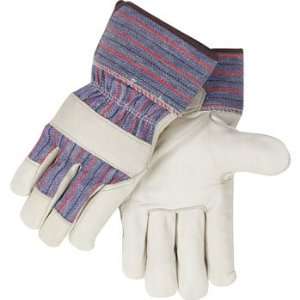 Black Stallion 5CG Premium Grain Cowhide Leather Palm Gloves   Short 