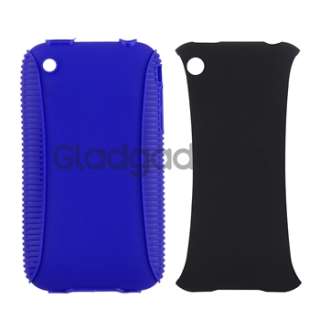 HYBRID Blue TPU SOFT CASE Black Hard COVER+Privacy Protector For 