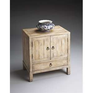  Butler Wood Blanched Almond Accent Cabinet Patio, Lawn 