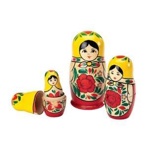    Handcrafted Wooden Matreshka Nesting Dolls, Set of 6 Toys & Games