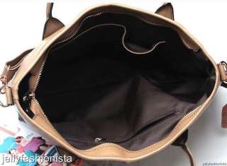 New Genuine Napa Calfskin Leather Boston D Bag Tote Shoulder OL Bag 4 