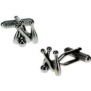  Bowling Pins and Ball Cufflinks Jewelry