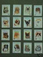Taiwan 2005 2006 Dog Cat Stamp No.1 4 Pet animal Full  