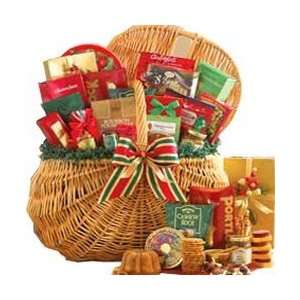 Gourmet Greetings Holiday Picnic Hamper   Christmas Gift Basket with 