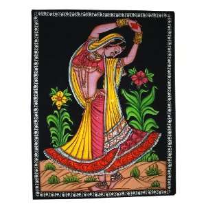 Hand Painted with Vegetable Colors Indian Rural Culture Wall Hanging 