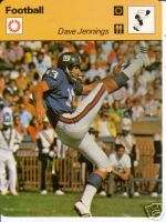NY Giants Dave Jennings rare sportscaster card  