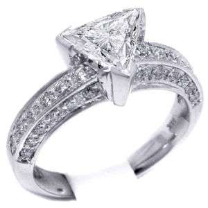 43 Carat Trillion Diamond Engagement Ring G  
