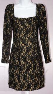 Carmen Marc Valvo Black Beaded Dress, size 8  