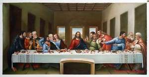 Painting Da Vinci The last supper, repro, oil  