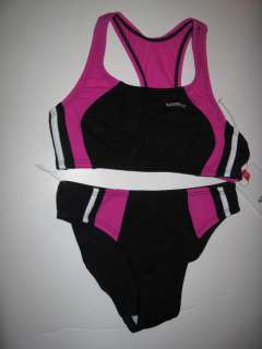 NWT Speedo Girls Bikini Tankini Pink Swimsuit 8/10/12  