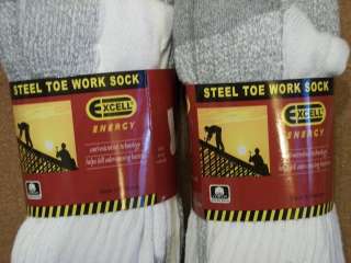   cotton thick cushioned steel toe work sock gift him anti microbial