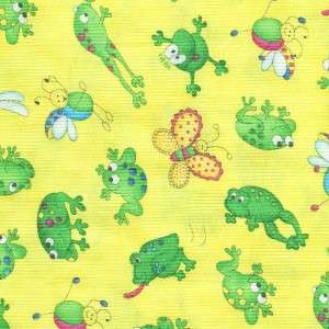 GIRLIE GIRL FROGS YELLOW 10783 14~ Cotton Quilt Fabric  