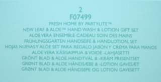   BY PARTYLITE NEW LEAF & ALOE HAND WASH & LOTION GIFT SET F07499  