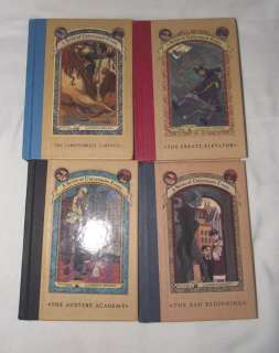 Lot 4 A Series of Unfortunate Events Books 1st EDITION 9780064407663 