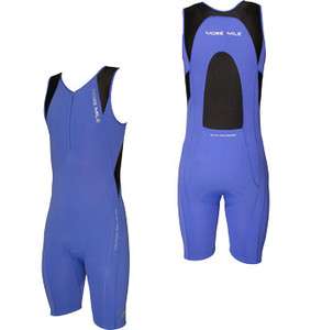 Mens More Mile Triathlon Run Bike Swim Tri Suit Blue  