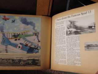   scrapbook. World War airplanes & pilots; Richthofen, Spad, Zeppelin