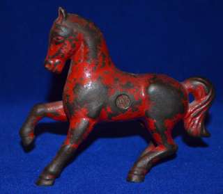 Excellent cast iron horse bank About 4.25 tall x 5 long