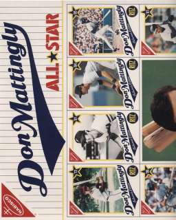 DON MATTINGLY 1989 NABISCO RITZ POSTER W/CARDS  