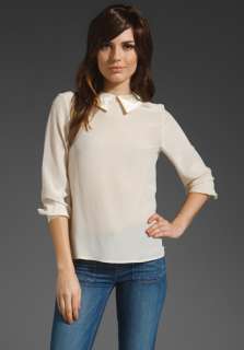 MARC BY MARC JACOBS Miro Collared Top in Tapioca  