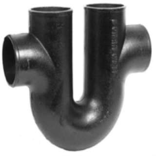 Charlotte Pipe 4 in. Cast Iron DWV No Hub Double Trap DT4 at The Home 