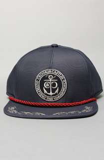 Crooks and Castles The Starboard Snapback Cap in Dark Navy  Karmaloop 