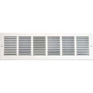    GRILLE24 in. x 6 in. White Return Air Vent Grille with Fixed Blades