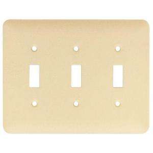 Mulberry Princess 3 Gang Ivory Toggle Switch Wall Plate 79073 at The 