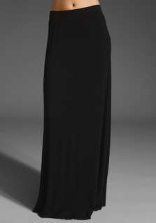   PALLY Godet Maxi Skirt in Black 