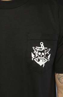 Fourstar Clothing The Anchor Pirate Pocket Tee in Black  Karmaloop 