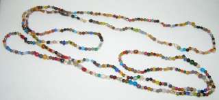 Glass Bead Necklaces Multi Color Hand Made India 36  