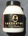 Antique Milkglass Carters White Ink Bottle Origina​l Label 1920s 19 