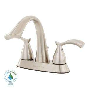   Bay Edgewood 4 in. 2 Handle High Arc Bathroom Faucet in Brushed Nickel