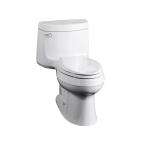    Cimarron Comfort Height 1 Piece Elongated Toilet in White 