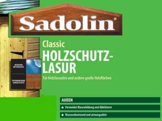 SADOLIN Classic 2,5 L Holzschutz Lasur Farblos 9,99€/L  