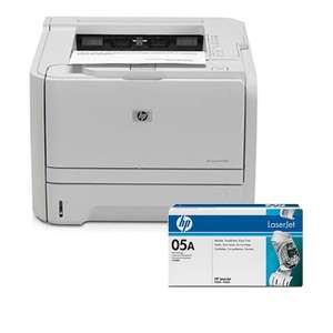 HP LaserJet P2035 Printer & Extra HP 05A CE505A Black Toner Cartridge 
