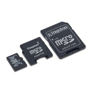 Kingston 4GB microSDHC (High Capacity) Card with 2 Adapters at 