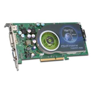 PNY Verto GeForce 7800 GS / 256MB DDR2 / AGP 8x / DVI / VGA / TV Out 