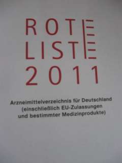 Rote Liste 2011   deutsches Arzneimittelverzeichnis   brandneu in 