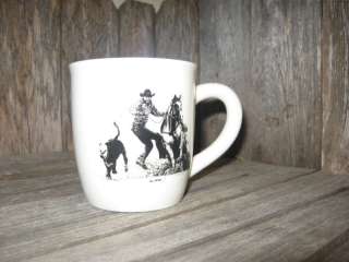 Roping Horse Decor Coffee Cups Cowboy Cowgirl Dishes  