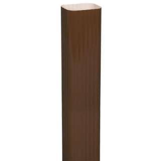 Amerimax Home Products 2 in. x 3 in. Brown Aluminum Downspout 