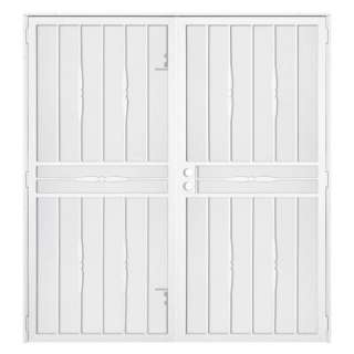 Unique Home Designs Cottage Rose 72 In. X 80 In. White Double Security 