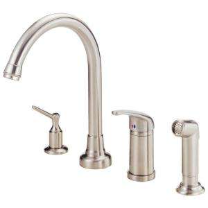 Danze Melrose Single Handle Kitchen Faucet in Stainless Steel 